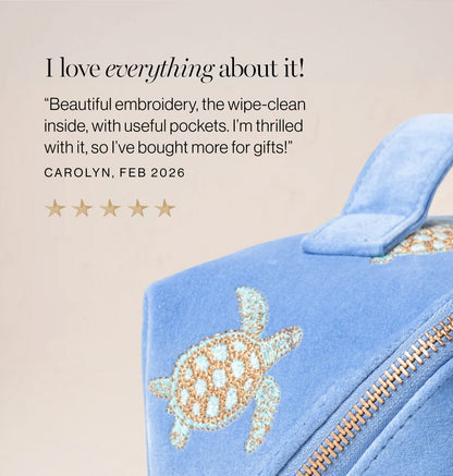 Turtle Conservation Open Flat Makeup Bag