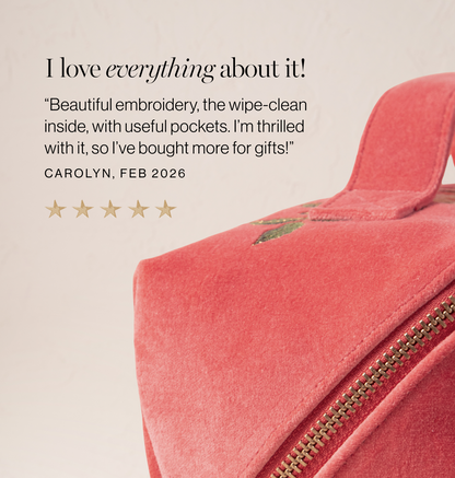 Summer Peach Open Flat Makeup Bag