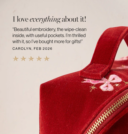 Dazzling Bows Open Flat Makeup Bag