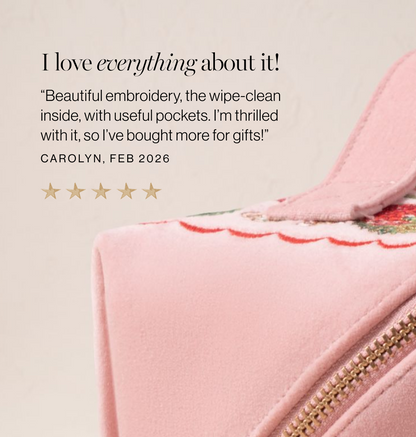 Strawberries Open Flat Makeup Bag