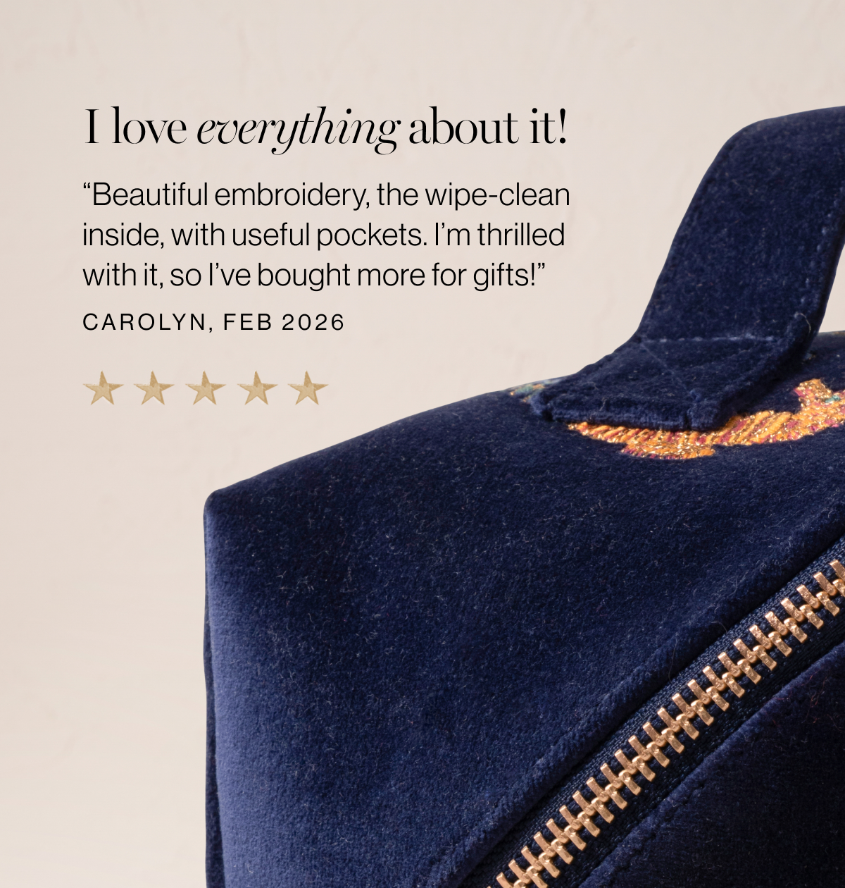 World Ocean Velvet Open Flat Makeup Bag