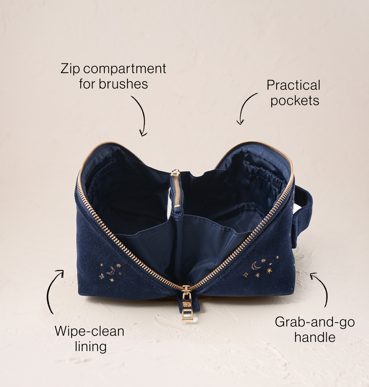 Mystical Whale Open Flat Makeup Bag