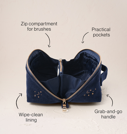 Mystical Whale Open Flat Makeup Bag