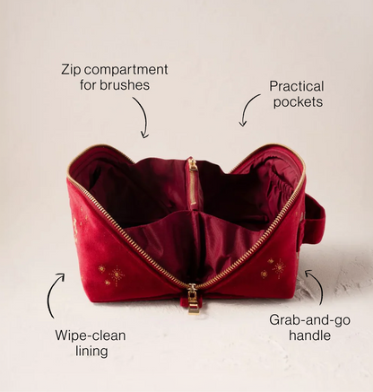 Enchanted Heart Open Flat Makeup Bag