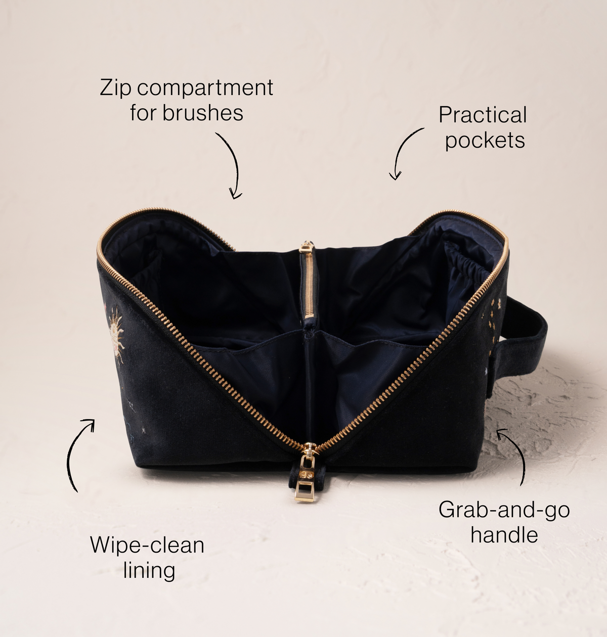 Aurora Lights Open Flat Makeup Bag