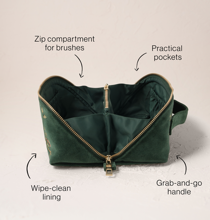 Songbirds Secret Garden Open Flat Makeup Bag