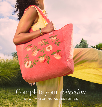 Summer Peach Open Flat Makeup Bag