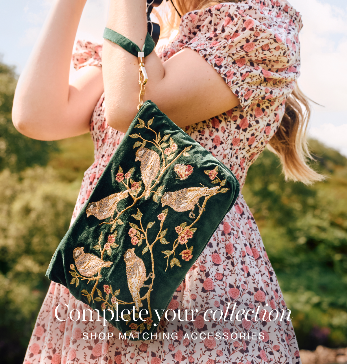 Songbirds Secret Garden Open Flat Makeup Bag