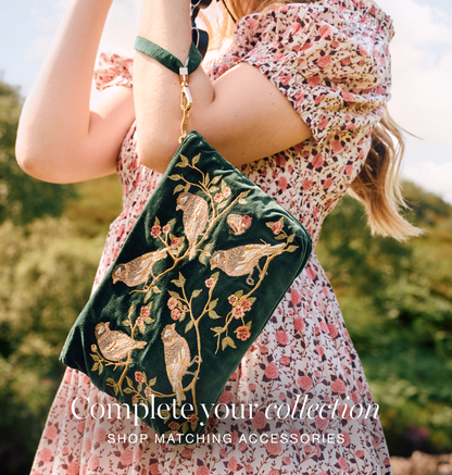 Songbirds Secret Garden Open Flat Makeup Bag