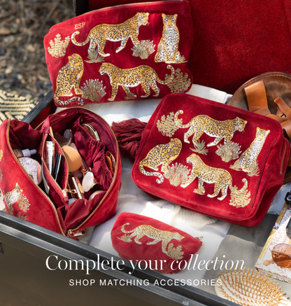 Wild Leopard Open Flat Makeup Bag