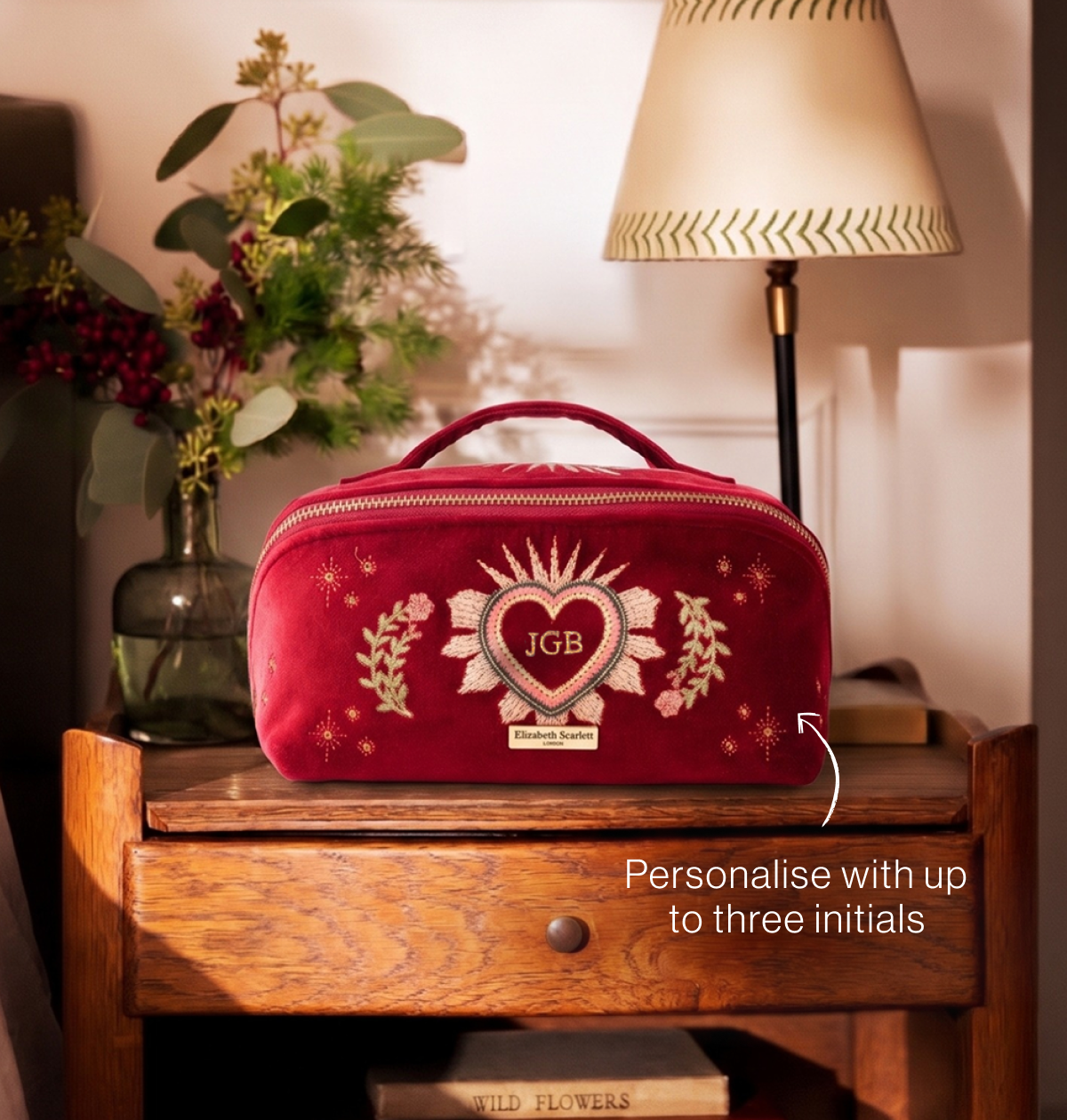 Enchanted Heart Open Flat Makeup Bag