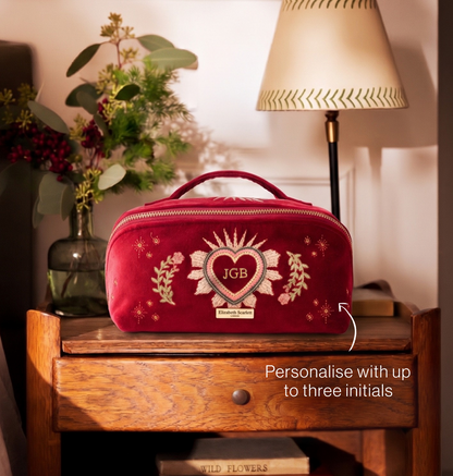 Enchanted Heart Open Flat Makeup Bag