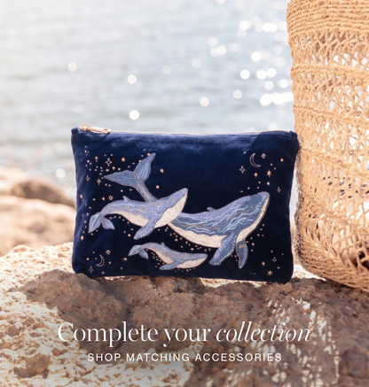 Mystical Whale Open Flat Makeup Bag
