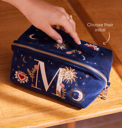 Enchanted Alphabet Open Flat Makeup Bag