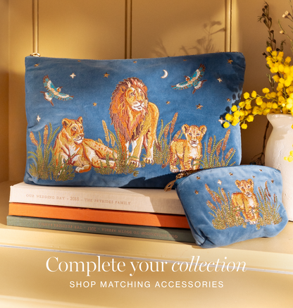Lion Pride Open Flat Makeup Bag