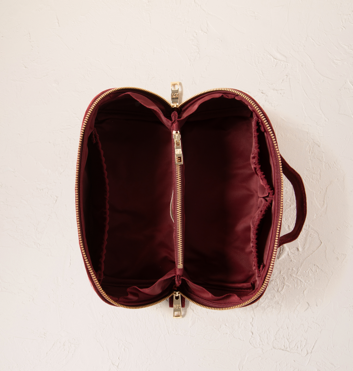 Ocean Treasures Velvet Open Flat Makeup Bag
