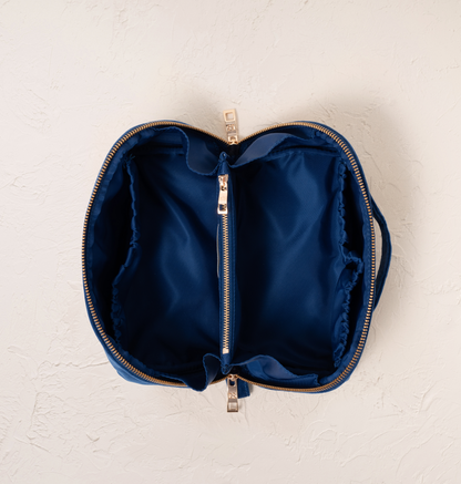 Orange Blossom Open Flat Makeup Bag