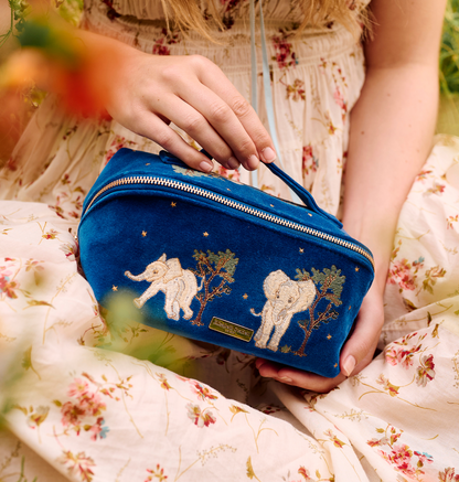 Baby Elephant Conservation Open Flat Makeup Bag