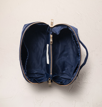 World Ocean Velvet Open Flat Makeup Bag