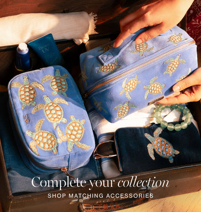 Turtle Conservation Open Flat Makeup Bag