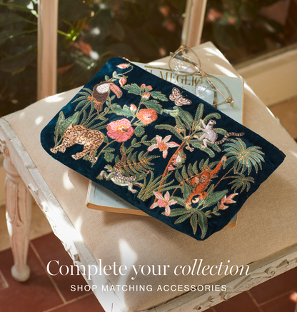 Tropical Rainforest Open Flat Makeup Bag