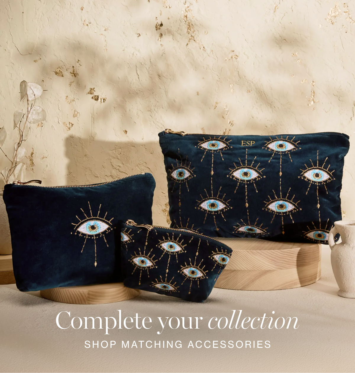 Mystical Eye Open Flat Makeup Bag