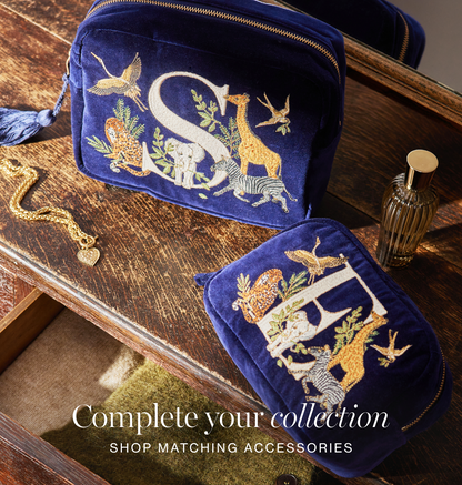 Safari Alphabet Open Flat Makeup Bag