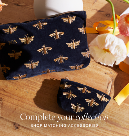 Honey Bee Open Flat Makeup Bag
