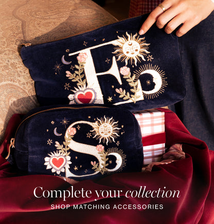 Enchanted Alphabet Open Flat Makeup Bag