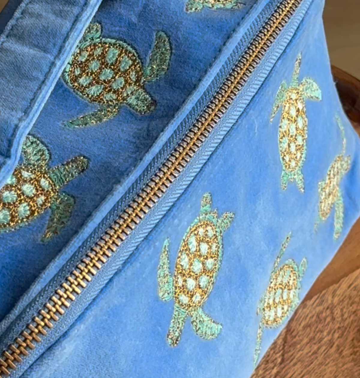 Turtle Conservation Open Flat Makeup Bag