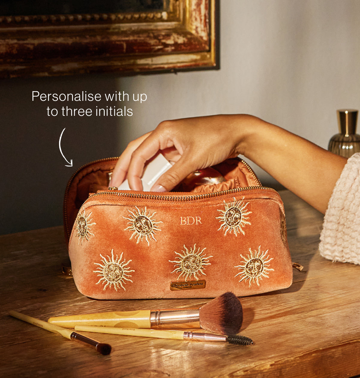 Sun Goddess Open Flat Makeup Bag