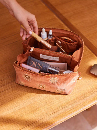 Sun Goddess Open Flat Makeup Bag