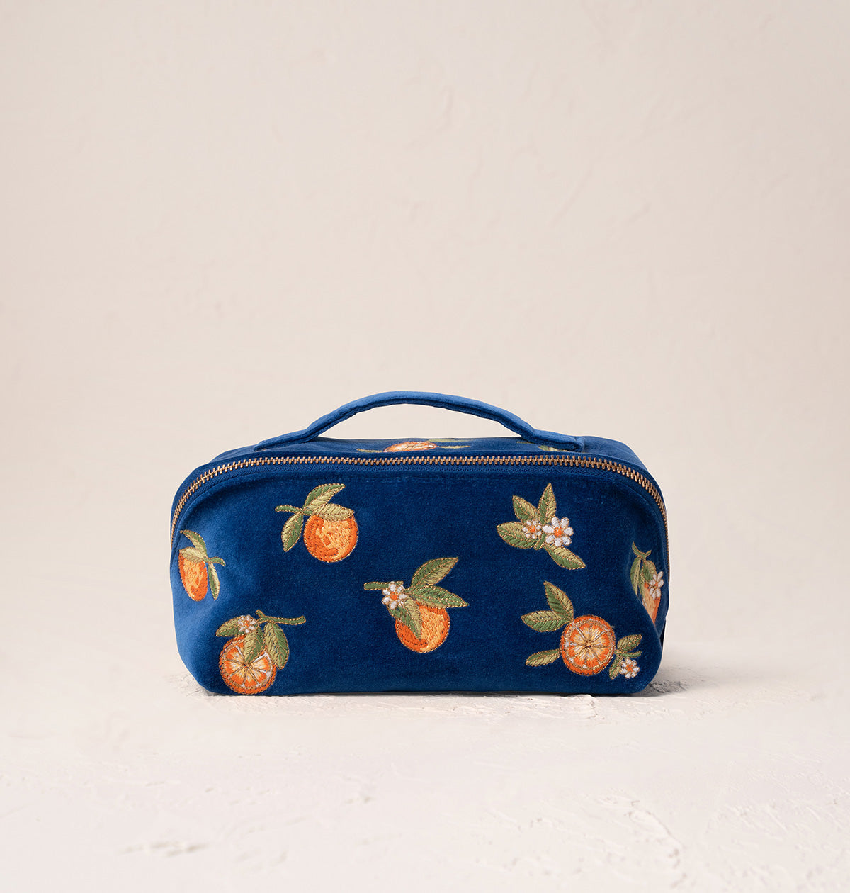 Orange Blossom Open Flat Makeup Bag