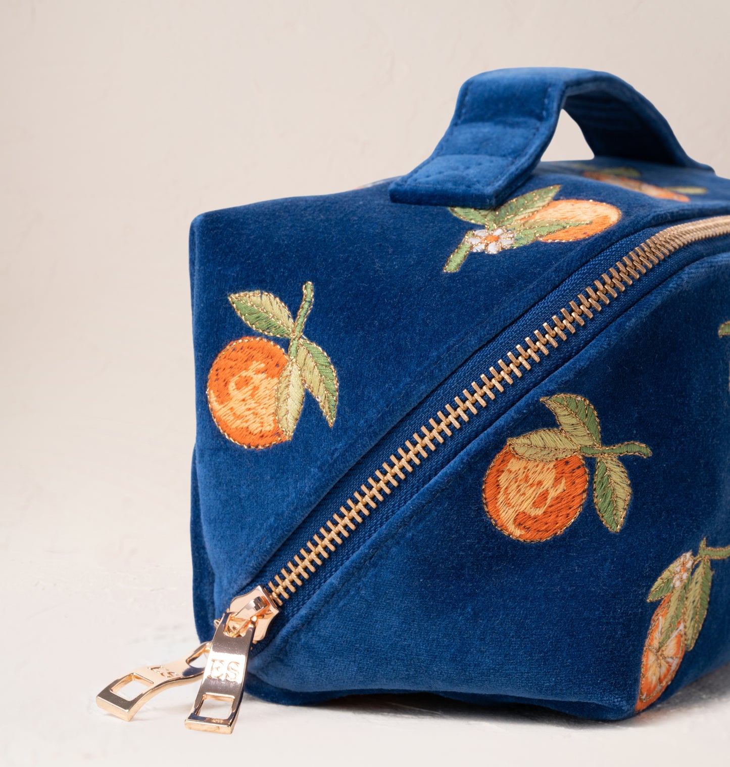Orange Blossom Open Flat Makeup Bag