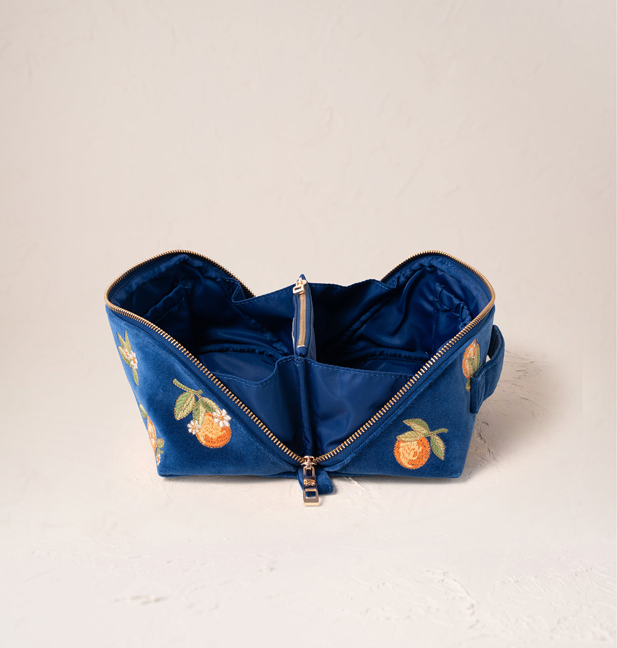 Orange Blossom Open Flat Makeup Bag