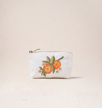 Orange Blossom Coin Purse - White