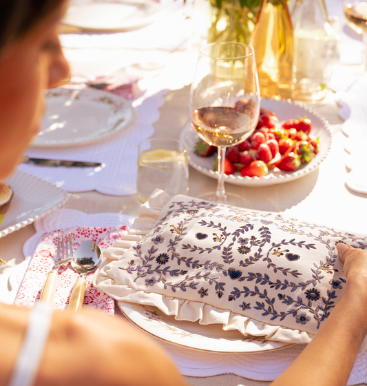 Mediterranean Garden Frill Pouch
