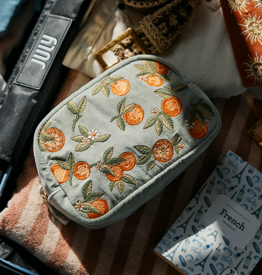Orange Blossom Makeup Bag