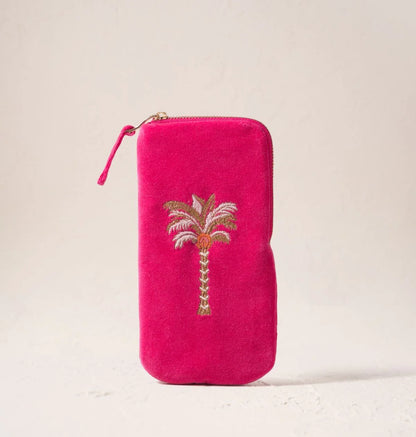 Palms Velvet Glasses Case