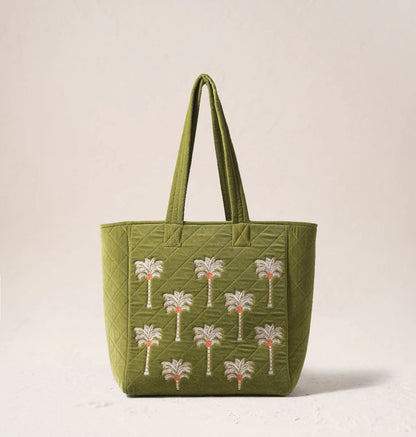 Palms Velvet Tote