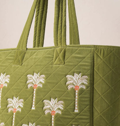Palms Velvet Tote