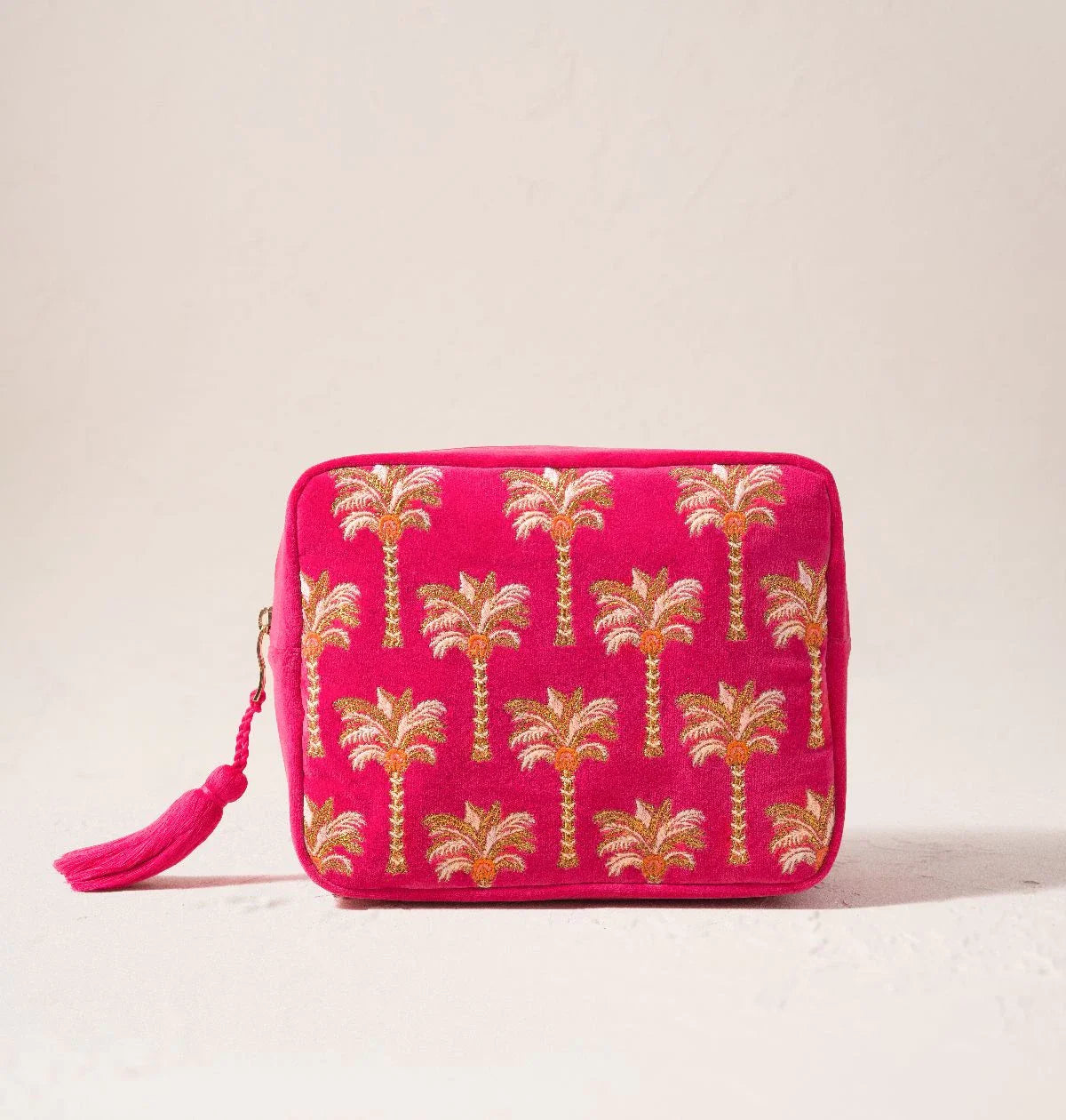 Palms Velvet Wash Bag