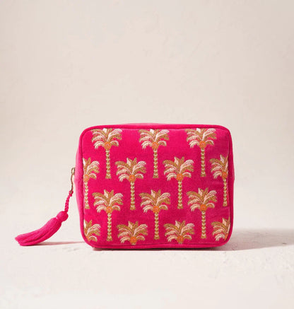 Palms Velvet Wash Bag