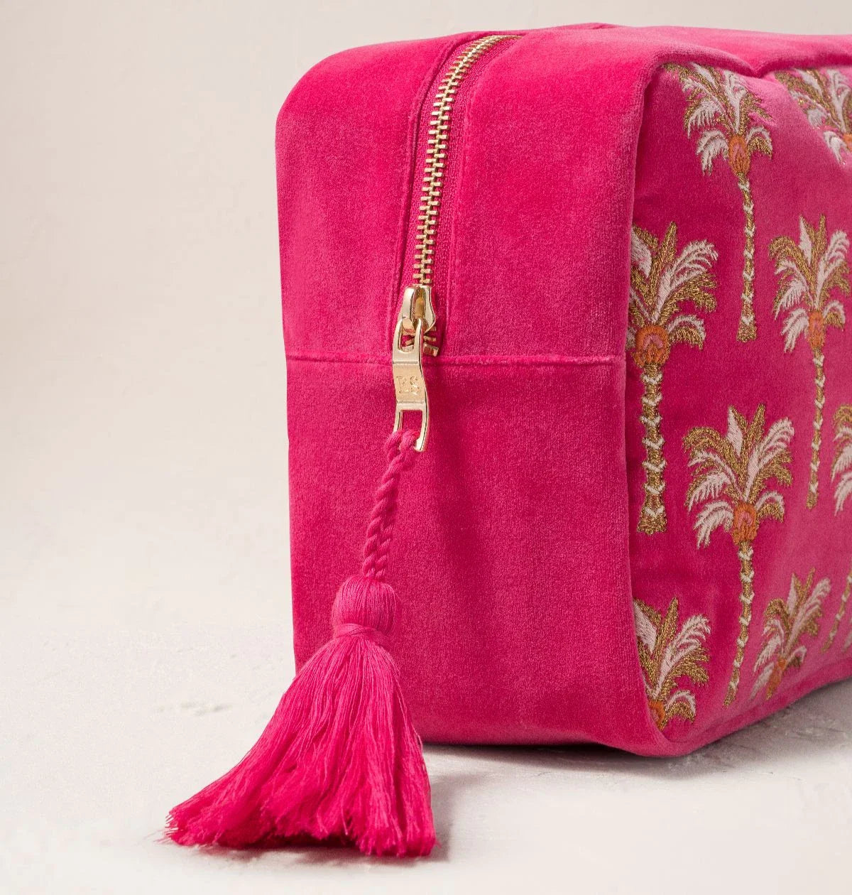 Palms Velvet Wash Bag