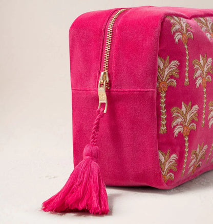 Palms Velvet Wash Bag