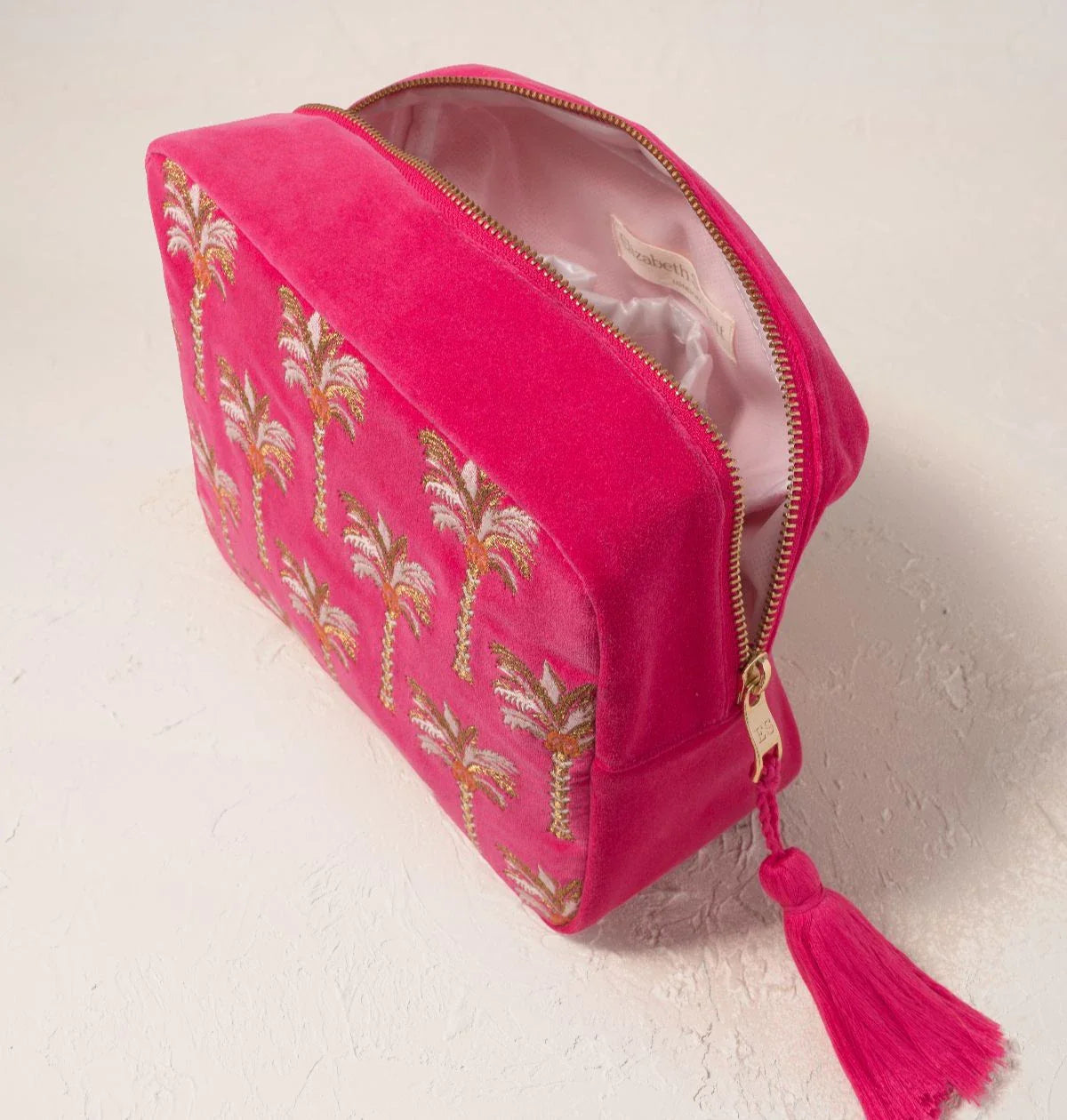 Palms Velvet Wash Bag