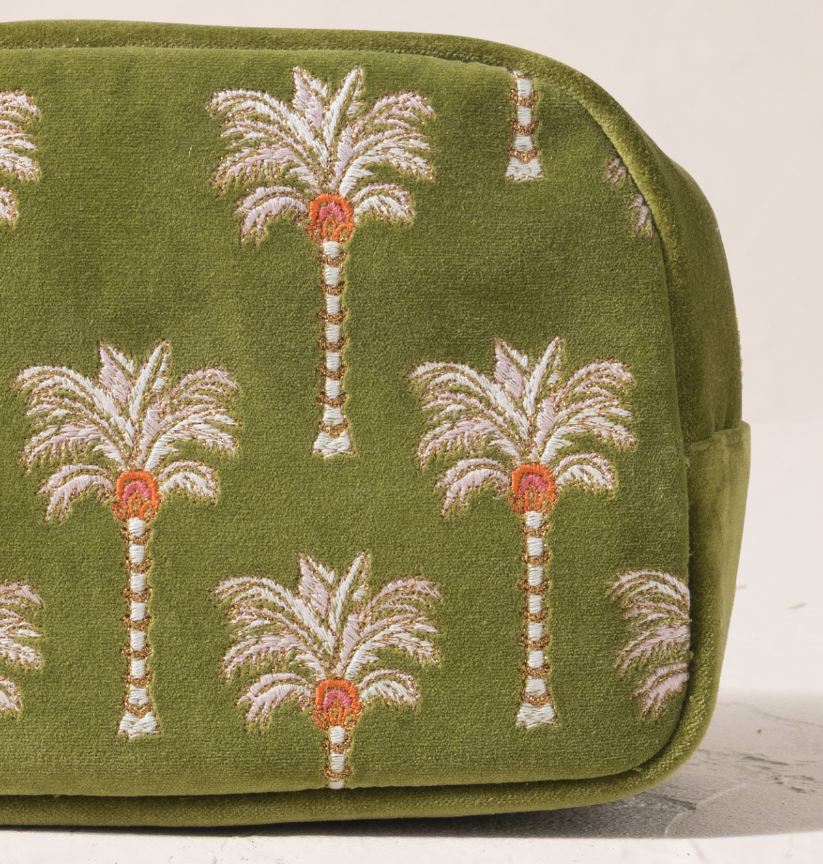 Palms Velvet Makeup Bag