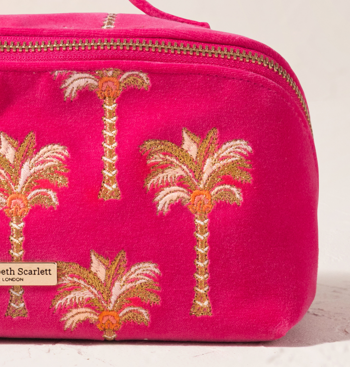 Palms Velvet Open Flat Makeup Bag