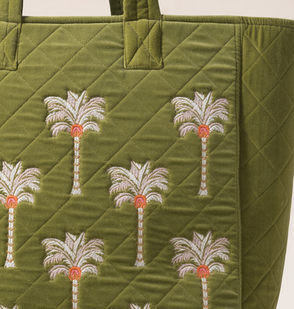Palms Velvet Tote
