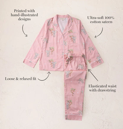 Cotton Sateen Elephant Pyjamas
